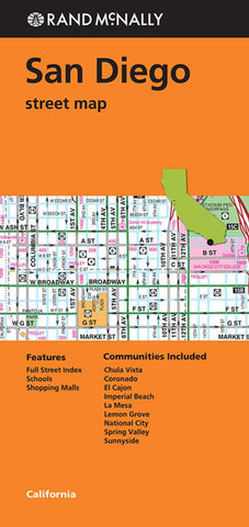 Buy map San Diego, California by Rand McNally