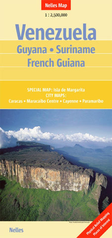 Buy map Venezuela, Guyana, Suriname and French Guiana by Nelles Verlag GmbH