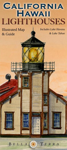 Buy map California : Hawaii lighthouses