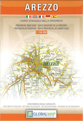 Buy map Arezzo Province, Tuscany, Italy by Litografia Artistica Cartografica