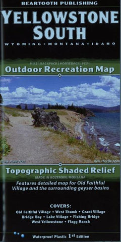 Buy map Yellowstone National Park, Wyoming, Montana and Idaho by Beartooth Publishing