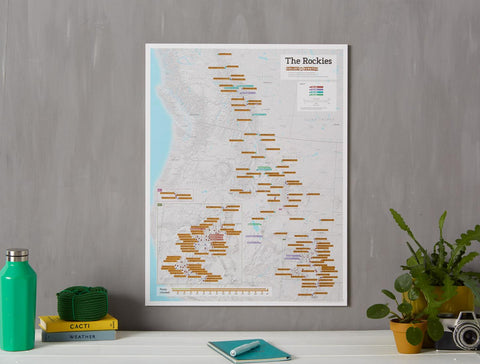 Buy map Scratch-Off Rocky Mountain Peaks