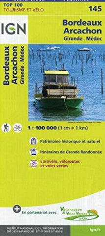 Buy map Bordeaux - Arcachon France 1:100,000 Topographic Map - Sheet #145