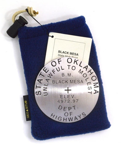 Buy map Black Mesa, Oklahoma paperweight