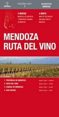 Buy map Mendoza, Wine Route (Spanish/English edition) by deDios