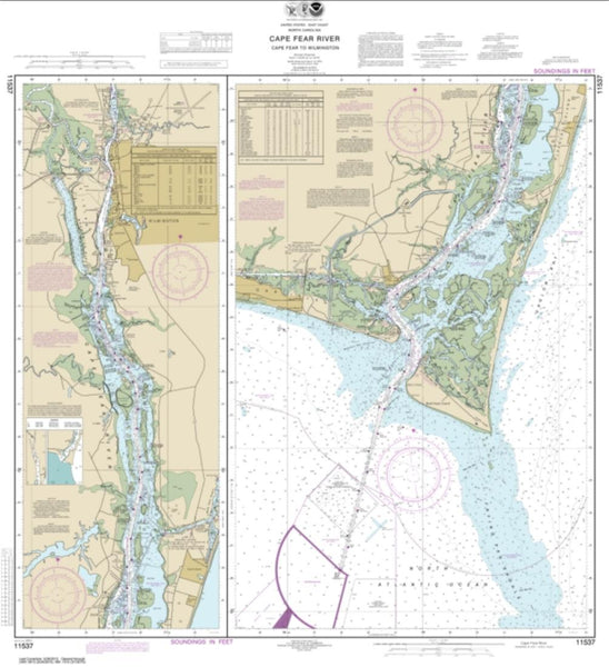 Buy map Cape Fear River Cape Fear to Wilmington (11537-40) by NOAA
