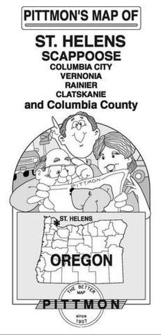 Buy map St Helens, Scappoose and Columbia Counties, Oregon by Pittmon Map Company