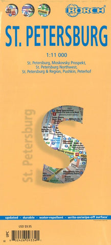 Buy map St. Petersburg, Russia by Borch GmbH.