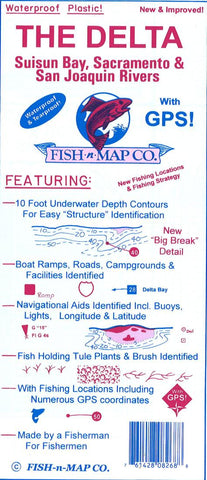 Buy map The Delta (Suisun Bay/Sacramento & San Joaquin Rivers)