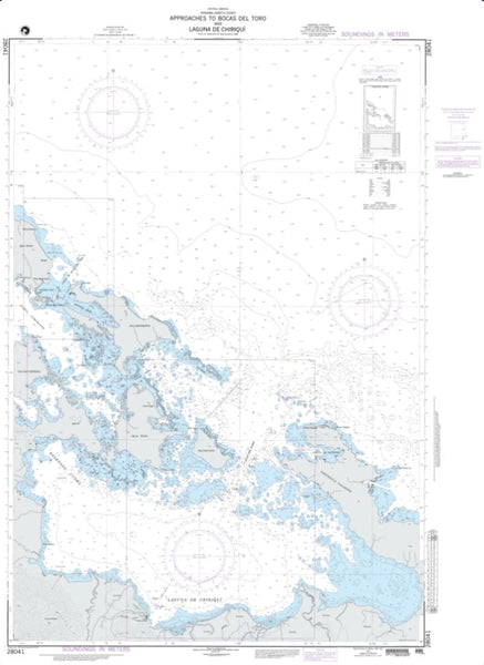 Buy map Approaches To Bocas Del Toro And Laguna De Chiriqui (NGA-28041-4) by National Geospatial-Intelligence Agency