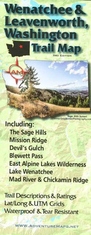 Buy map Wenatchee and Leavenworth, Washington, Trail Map by Adventure Maps
