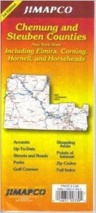 Buy map Chemung and Steuben Counties, New York by Jimapco