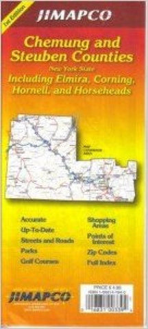 Buy map Chemung and Steuben Counties, New York by Jimapco