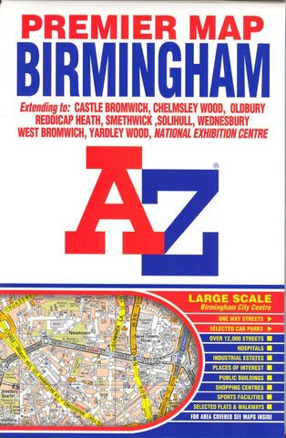 Buy map Premier map Birmingham : extending to Castle Bromwich, Chelmsley Wood, Oldbury, Reddicap Heath, Smethwick, Solihull, Wednesbury, West Bromwich, Yardley Wood, National Exhibition Centre
