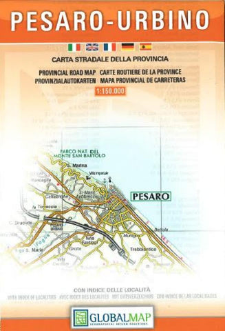 Buy map Pesaro and Urbino, Italy by Litografia Artistica Cartografica