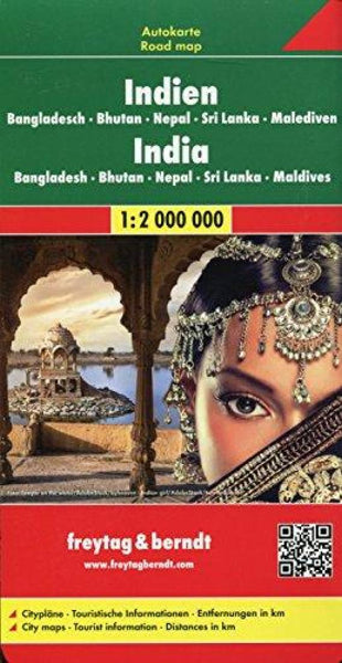 Buy map Indien : Bangladesch : Bhutan : Nepal : Sri Lanka : Malediven = India : Bangladesh : Bhutan : Nepal : Sri Lanka : Maldives