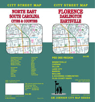 Buy map Florence : Darlington : Hartsville : city street map = North east South Carolina : cities & counties : city street map