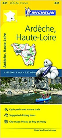 Buy map Ardeche, Haute Loire, France (331) by Michelin Maps and Guides