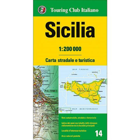 Buy map Sicily, Italy by Touring Club Italiano