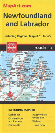 Buy map Newfoundland and Labrador Fast Track Laminated