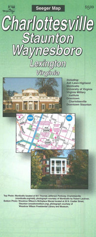 Buy map Charlottesville, Staunton, Waynesboro and Lexington, Virginia by The Seeger Map Company Inc.