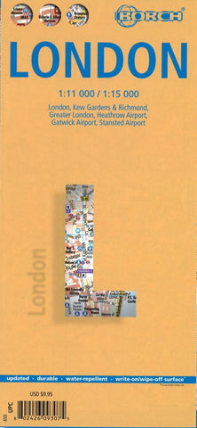 Buy map London, United Kingdom by Borch GmbH.