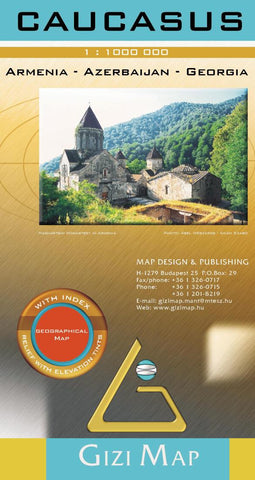 Buy map Caucasus Geographical Map by GiziMap