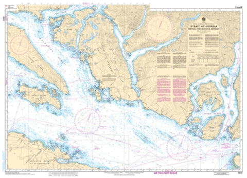 Buy map Strait of Georgia, Central Portion/Partie Centrale by Canadian Hydrographic Service