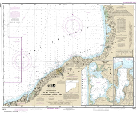 Buy map Six Miles south of Stony Point to Port Bay; North Pond; Little Sodus Bay (14803-28) by NOAA