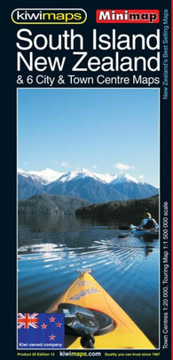 Buy map South Island, New Zealand, Minimap by Kiwi Maps