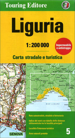 Buy map Liguria, Italy by Touring Club Italiano