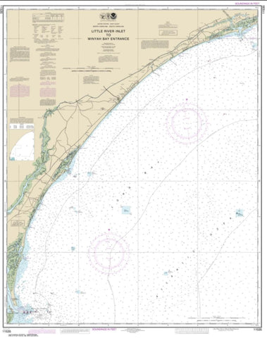 Buy map Little River lnlet to Winyah Bay Entrance (11535-13) by NOAA