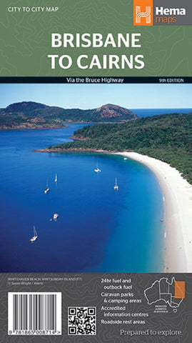 Buy map Brisbane to Cairns, Australia, City to City Map by Hema Maps