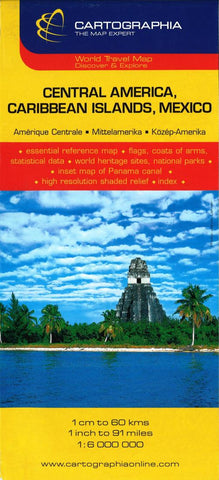 Buy map Central American, Caribbean Islands and Mexico by Cartographia