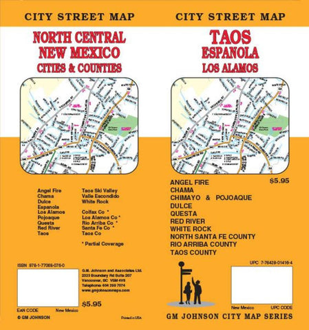 Buy map Taos, Espanola and Los Alamos, New Mexico by GM Johnson