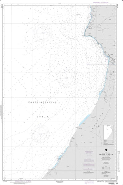 Buy map Cap Ghir To Sidi Ifni (NGA-51300-4) by National Geospatial-Intelligence Agency