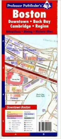 Buy map Boston, Massachusetts including Downtown, Back Bay and Cambridge by Hedberg Maps