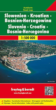 Buy map Slovenia, Croatia and Bosnia Herzegovina by Freytag-Berndt und Artaria