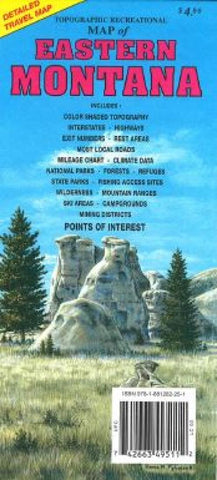 Buy map Montana, Eastern, Recreational by GTR Mapping