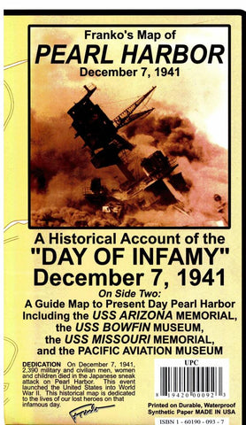 Buy map Pearl Harbor, Hawaii, Guide Map, 1941 and Present by Frankos Maps Ltd.