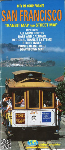 Buy map San Francisco, California, Transit and Street Map by Global Graphics