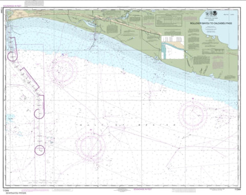 Buy map Rollover Bayou to Calcasieu Pass (11344-40) by NOAA