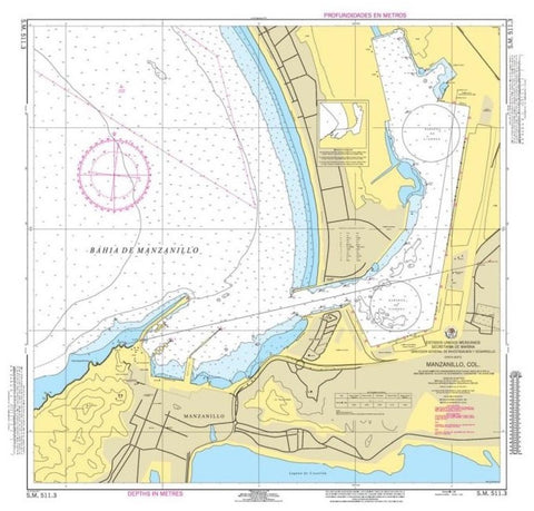 Buy map Manzanillo by Secretaria de Marina