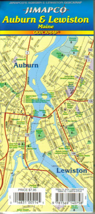 Buy map Auburn and Lewiston, Maine, Quickmap by Jimapco