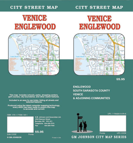 Buy map Venice and Englewood, Florida by GM Johnson