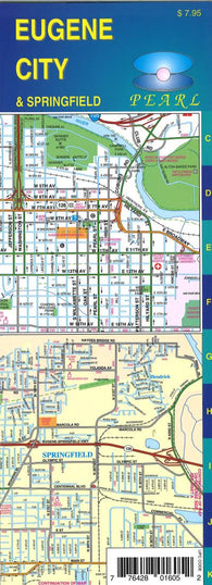 Buy map Eugene and Springfield, Oregon, Pearl Map, laminated