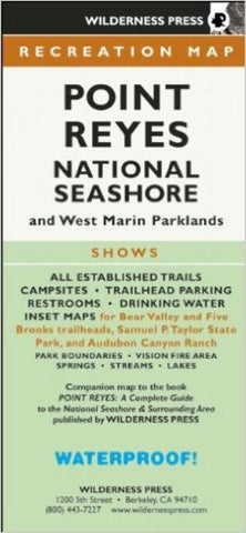 Buy map Point Reyes National Seashore, California by Wilderness Press