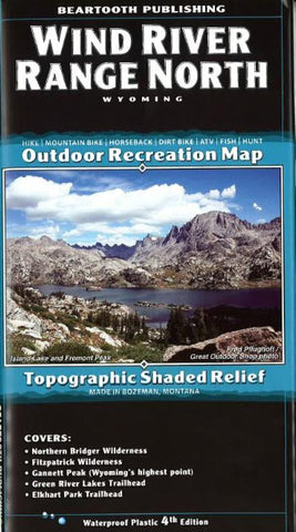 Buy map Wind River Range, North, Wyoming by Beartooth Publishing