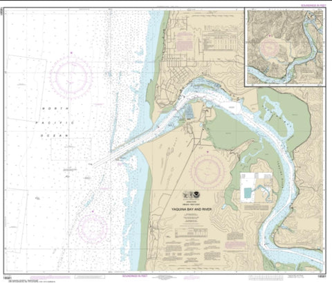 Buy map Yaquina Bay and River; Continuation of Yaquina River (18581-19) by NOAA