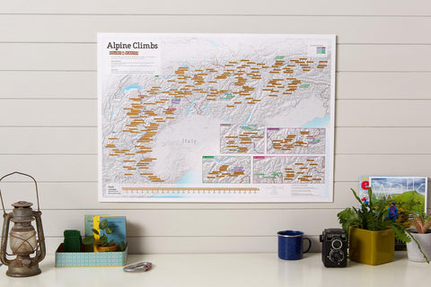 Buy map Scratch-Off Alpine Climbs